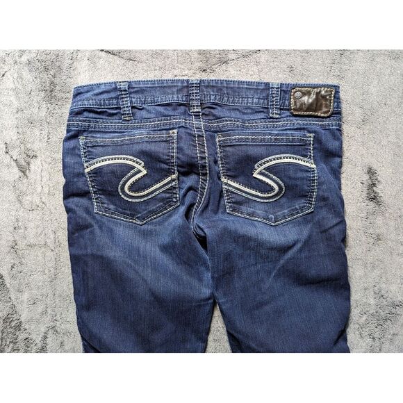 Silver Jeans Frances 18" Bootcut Jeans Women's Size 30 Dark Wash - Picture 6 of 13